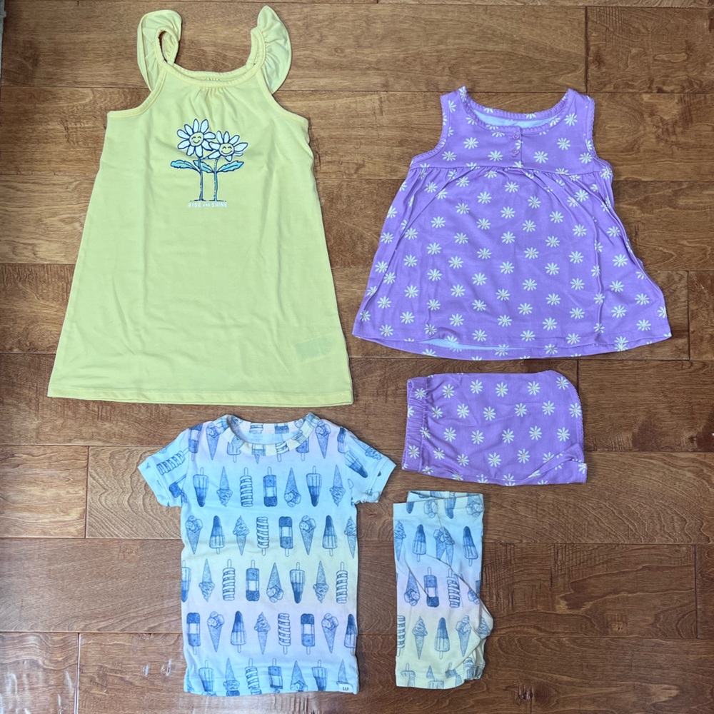 Toddler Girls babyGap Summer Pajamas - 4T - Nightgown + Short sets - 3 included!